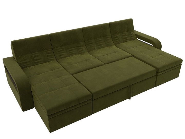 П-образный диван Лига-035 мини, Зеленый (микровельвет) в Ангарске - изображение 1