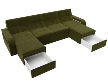 П-образный диван Лига-035 мини, Зеленый (микровельвет) в Ангарске - предосмотр 2