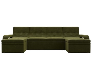 П-образный диван Лига-035 мини, Зеленый (микровельвет) в Ангарске - предосмотр 3