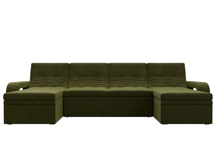 П-образный диван Лига-035 мини, Зеленый (микровельвет) в Ангарске - изображение 3