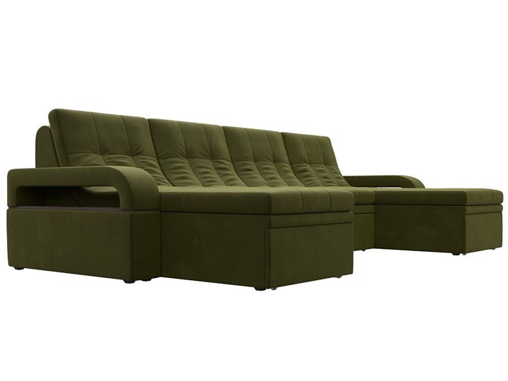 П-образный диван Лига-035 мини, Зеленый (микровельвет) в Ангарске - изображение 5