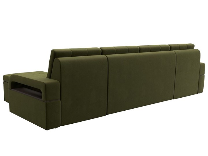 П-образный диван Лига-035 мини, Зеленый (микровельвет) в Ангарске - изображение 6