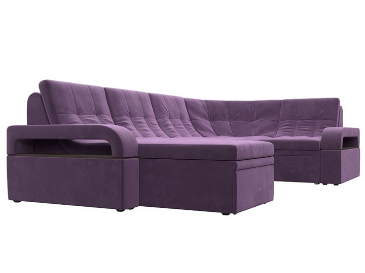П-образный диван Лига-035, Сиреневый (Микровельвет) в Ангарске - изображение 5
