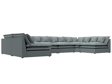 Большой П-образный диван Лига-040, Амур серый (рогожка) в Ангарске - предосмотр 2