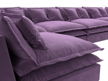 Большой П-образный диван Лига-040, Сиреневый (микровельвет) в Ангарске - предосмотр 3