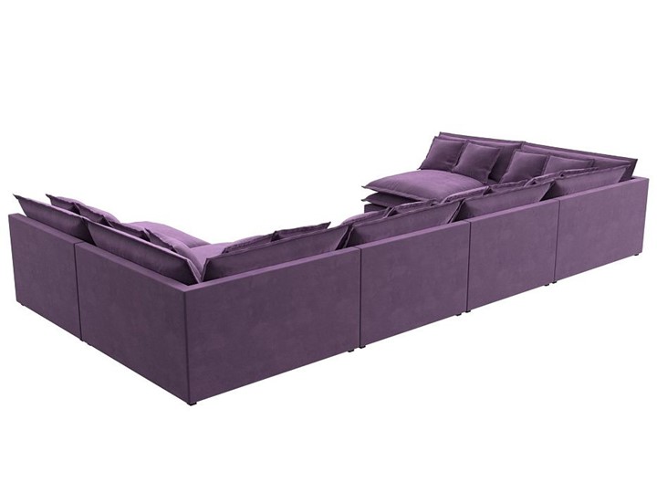 Большой П-образный диван Лига-040, Сиреневый (микровельвет) в Ангарске - изображение 5
