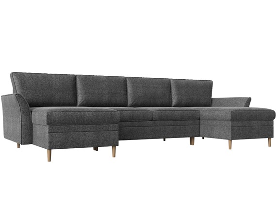 П-образный диван София, Серый (Рогожка) в Ангарске - изображение