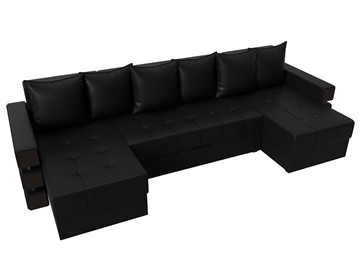 П-образный диван Венеция боннель, Черный (Экокожа) в Ангарске - предосмотр 5