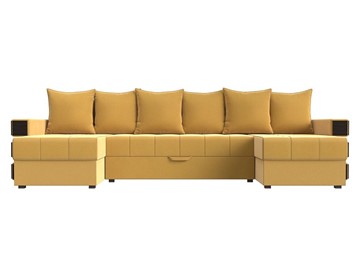 П-образный диван Венеция боннель, Желтый (Микровельвет) в Ангарске - предосмотр 1