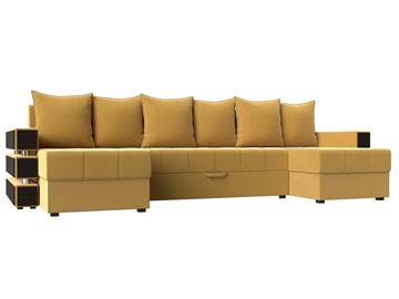 П-образный диван Венеция боннель, Желтый (Микровельвет) в Ангарске - предосмотр