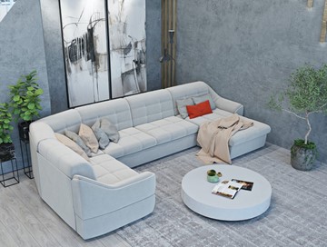 Большой диван с оттоманкой и креслом Антарес 1 ПДУ New в Ангарске - предосмотр 4