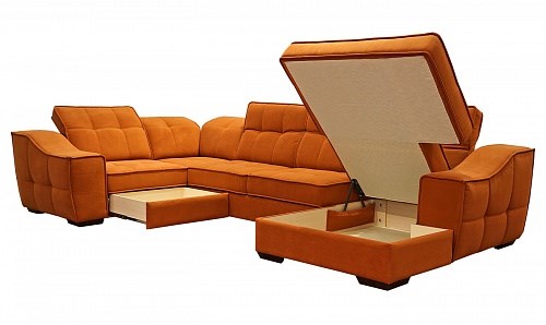 Угловой диван N-11-M (П1+ПС+УС+Д2+Д5+П1) в Братске - изображение 1