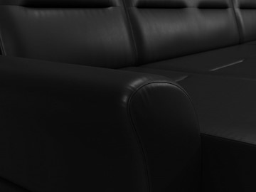 Большой П-образный диван Клайд, Черный (Экокожа) в Ангарске - предосмотр 5