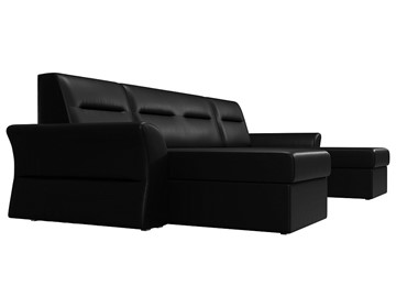 Большой П-образный диван Клайд, Черный (Экокожа) в Ангарске - предосмотр 6