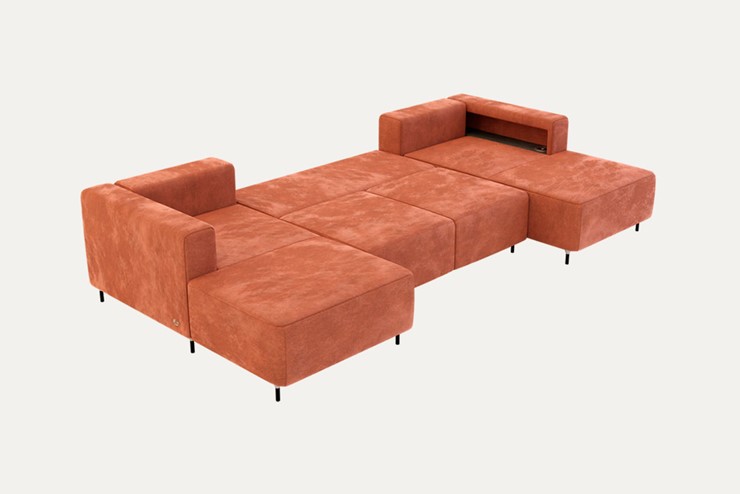 П-образный диван P-0-M П ( П1+Д5+Д2+Д5+П1) в Ангарске - изображение 1