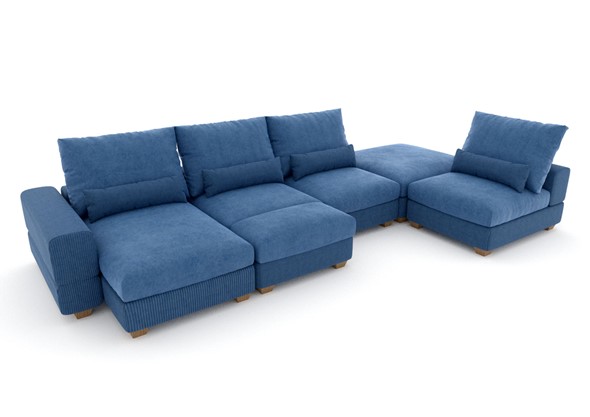 П-образный диван V-10-M П (П1+Д4+Д2+УС+ПС), Memory foam в Братске - изображение