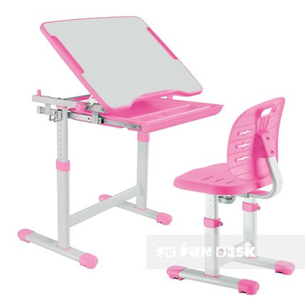 Парта растущая + стул Piccolino III Pink в Ангарске - изображение