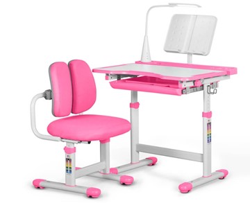 Растущая парта + растущее кресло Mealux EVO BD-23 Pink в Ангарске - предосмотр