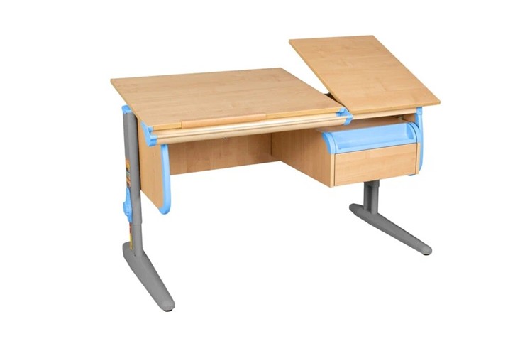 Детский стол-трансформер 1/75-40 (СУТ.25) + Tumba 1 Бежевый/Серый/Ниагара в Ангарске - изображение 2