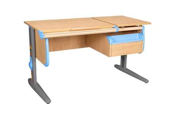 Детский стол-трансформер 1/75-40 (СУТ.25) + Tumba 1 Бежевый/Серый/Ниагара в Ангарске - изображение