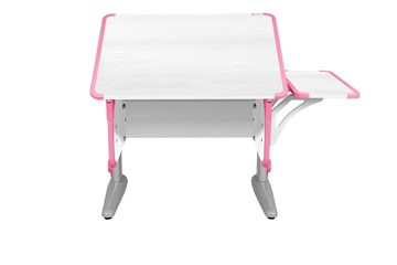 Детский стол-трансформер 4/75 (СУТ.41) + Polka_b 4/550 Рамух белый/серый/розовый в Братске