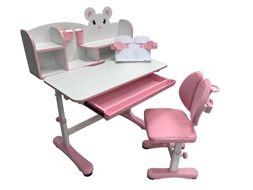 Растущий стол и стул Carezza Pink FUNDESK в Ангарске