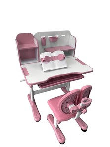 Парта растущая и стул Vivo Pink FUNDESK в Ангарске - предосмотр 2