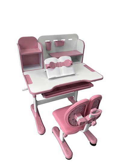 Парта растущая и стул Vivo Pink FUNDESK в Братске - изображение 2