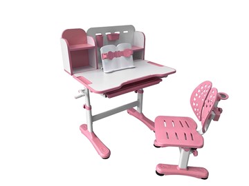 Парта растущая и стул Vivo Pink FUNDESK в Ангарске - предосмотр