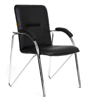 Офисное кресло CHAIRMAN 850 Экокожа Terra 118 черная в Ангарске - изображение