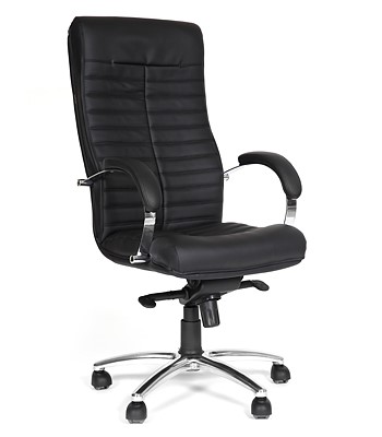 Кресло компьютерное CHAIRMAN 480 Экокожа премиум черная в Братске - изображение