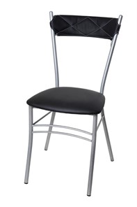 Кухонный стул Бистро Софт СРП-080С Эмаль, с мягкой спинкой Экотекс черный в Ангарске - предосмотр